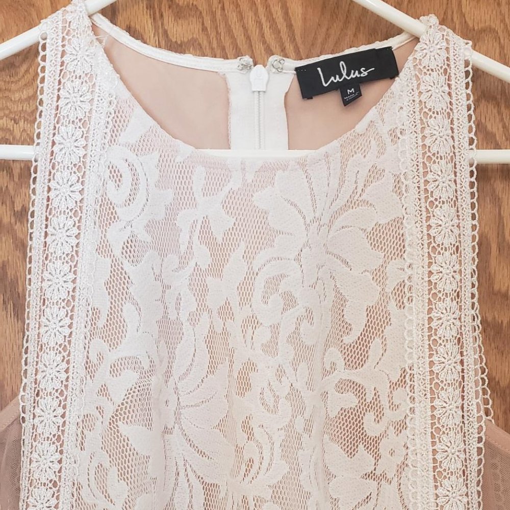 Lulus White Lace Maxie Halter Dress Size Medium